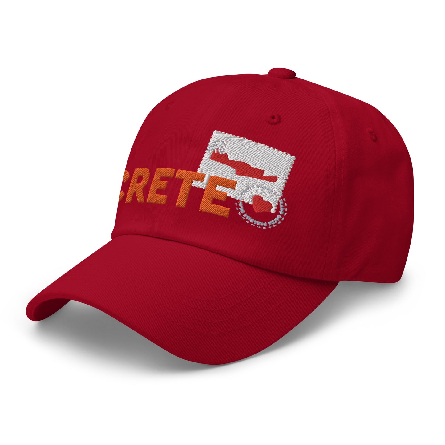 Crete Greece Adult Unisex Adjustable Baseball Cap Hat Cranberry