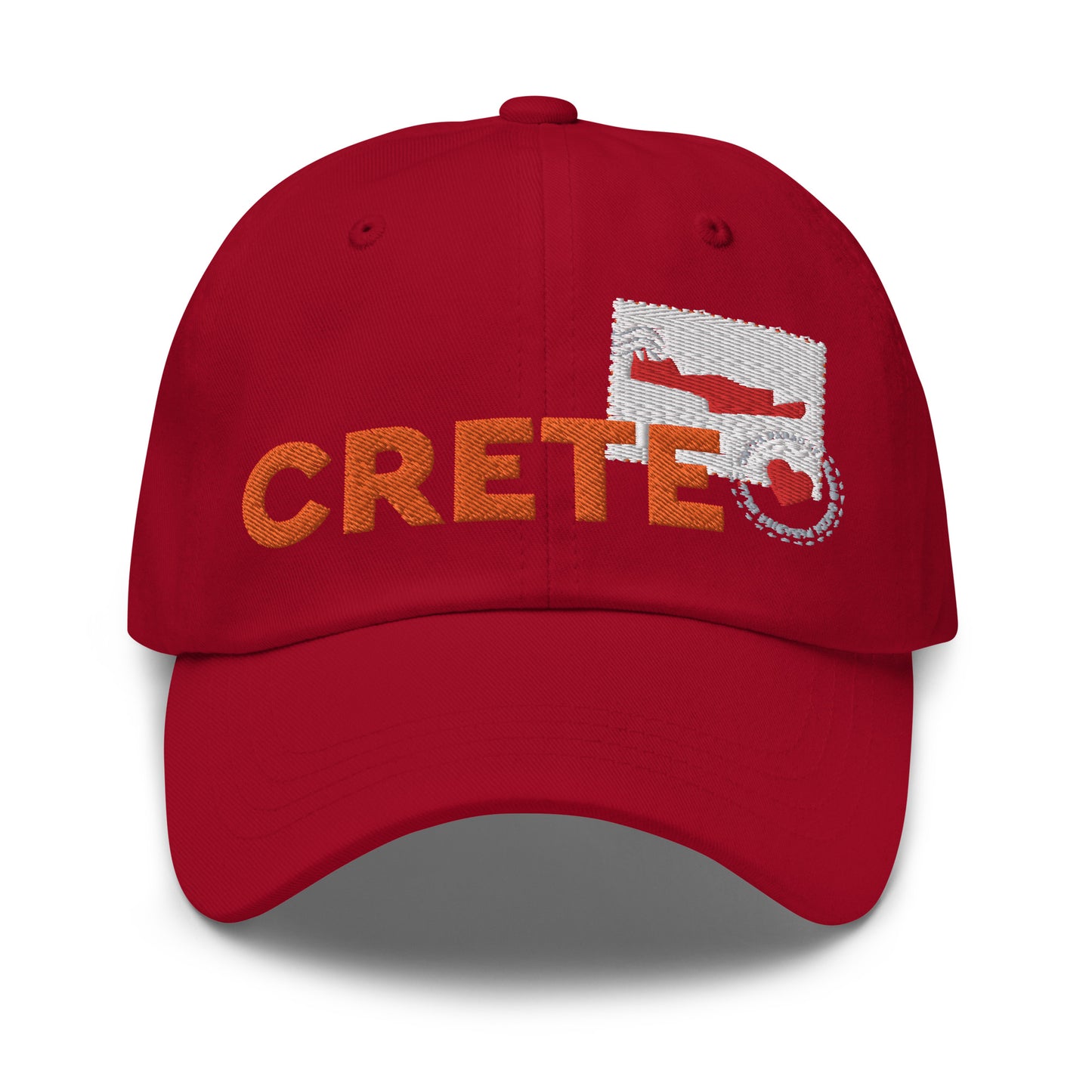 Crete Greece Adult Unisex Adjustable Baseball Cap Hat Cranberry