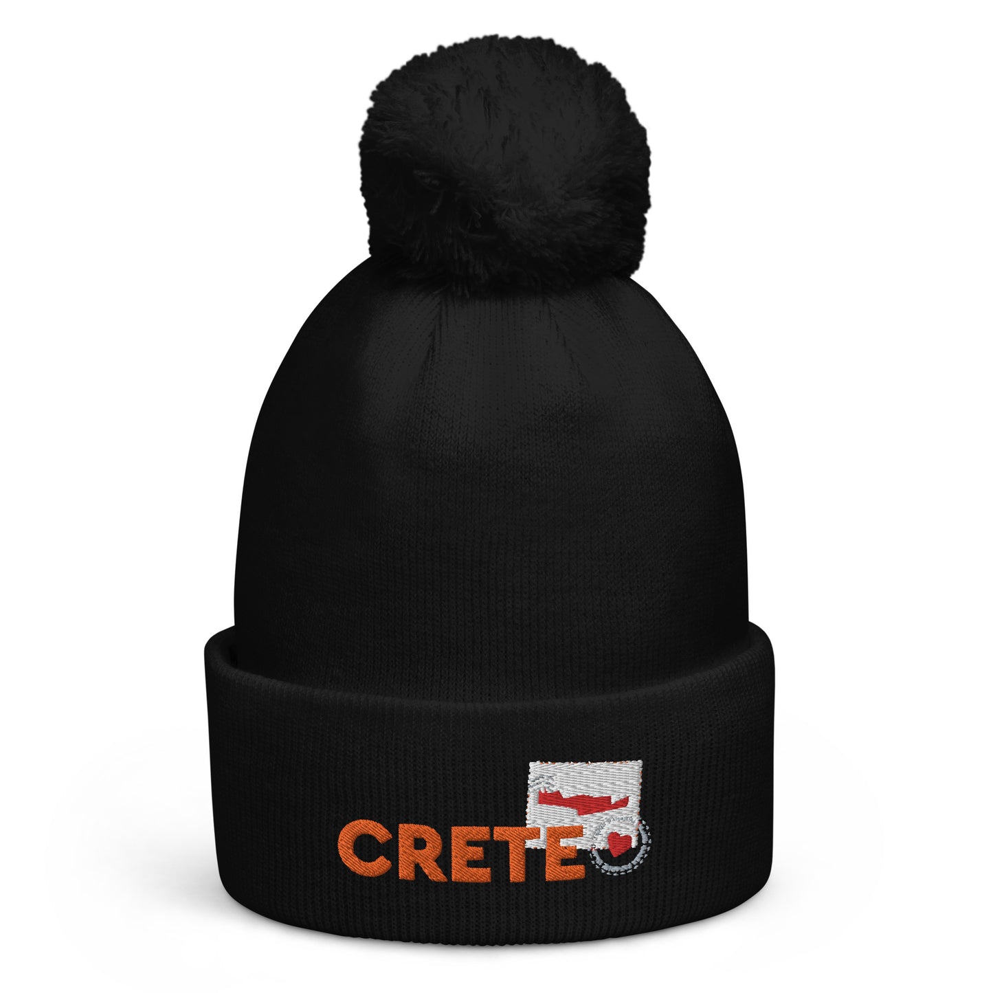 Crete Island Greece Adult Unisex Pom Pom Beanie Hat