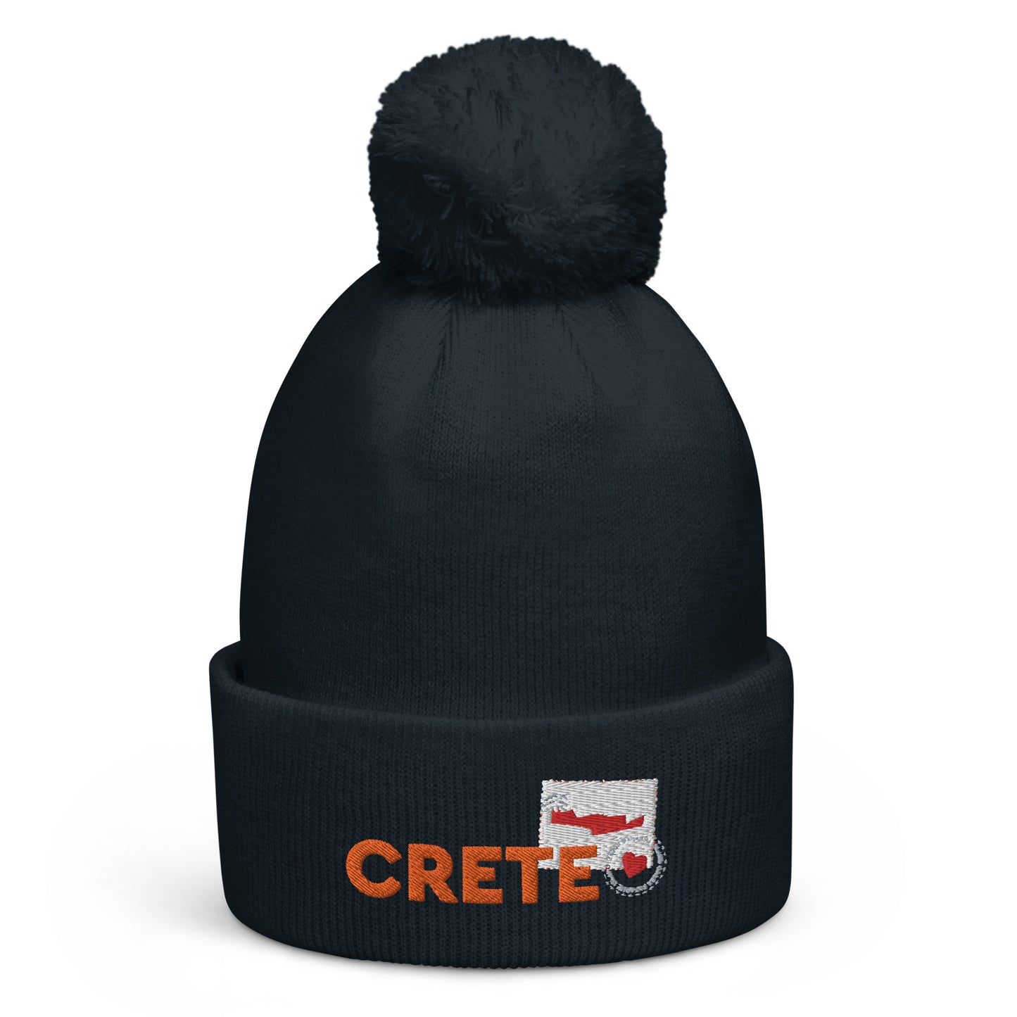 Crete Island Greece Adult Unisex Pom Pom Beanie Hat