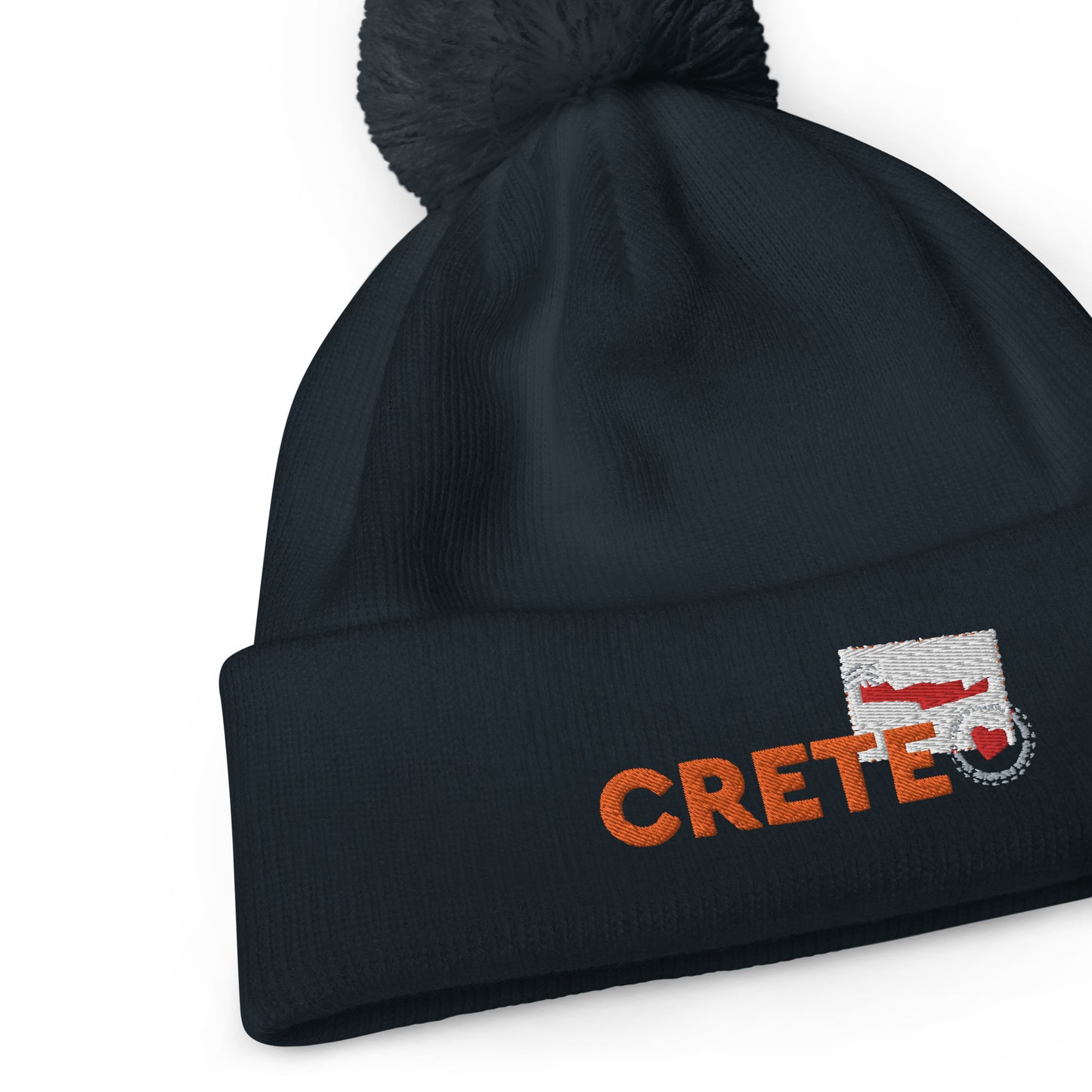 Crete Island Greece Adult Unisex Pom Pom Beanie Hat