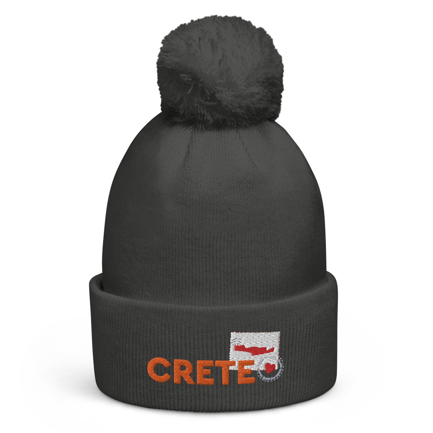 Crete Island Greece Adult Unisex Pom Pom Beanie Hat