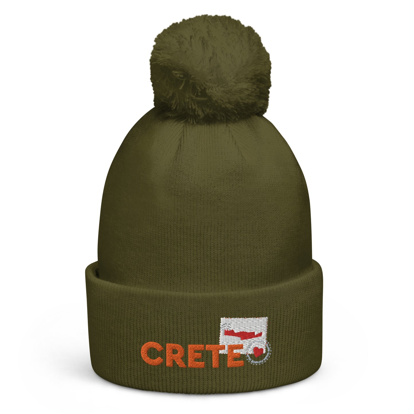 Crete Island Greece Adult Unisex Pom Pom Beanie Hat