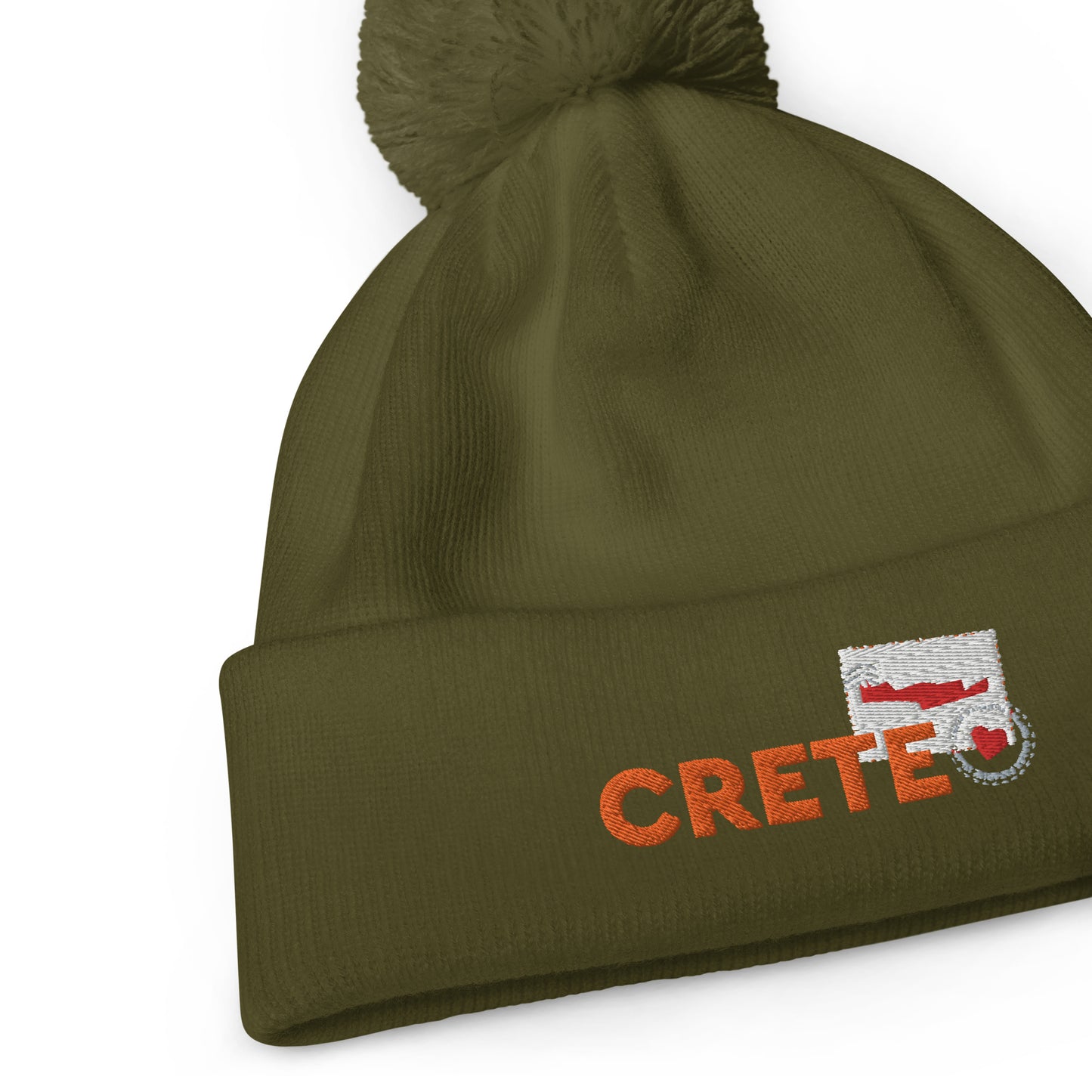 Crete Island Greece Adult Unisex Pom Pom Beanie Hat