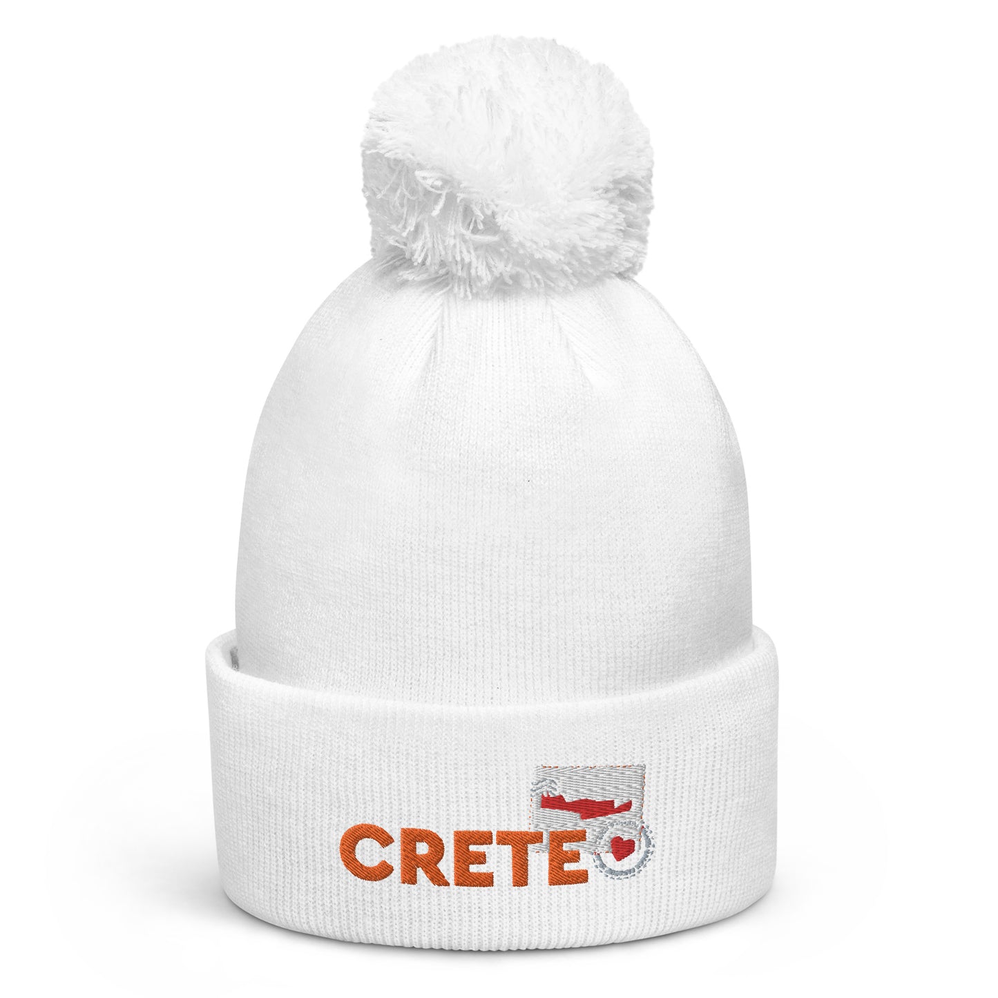 Crete Island Greece Adult Unisex Pom Pom Beanie Hat