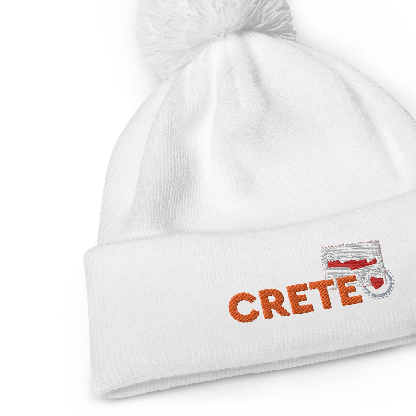 Crete Island Greece Adult Unisex Pom Pom Beanie Hat