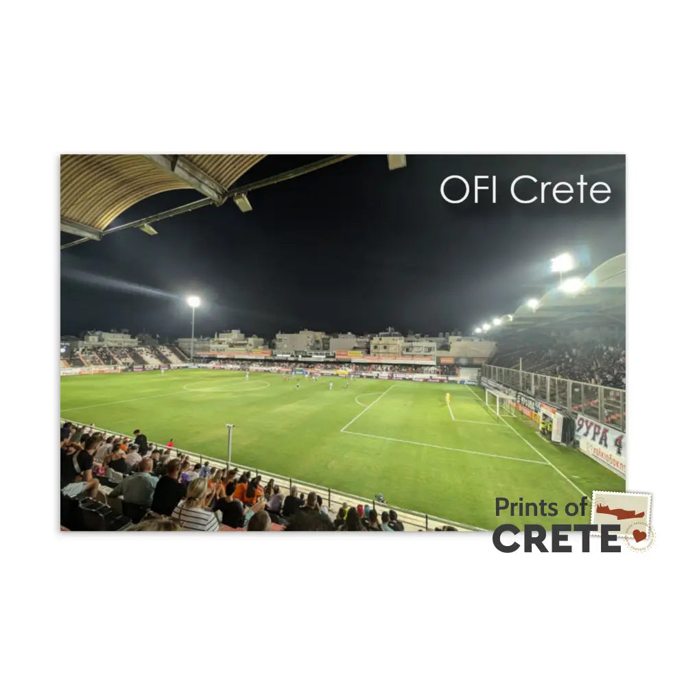 Theodoros Vardinogiannis Stadium Ofi Crete Heraklion Greece Football Postcard 6X4’’